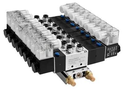 Produktbild von Elektrisches Magnetventil - 8 Anschlüsse - Aluminium - 5 Wege 3 Positionen -
