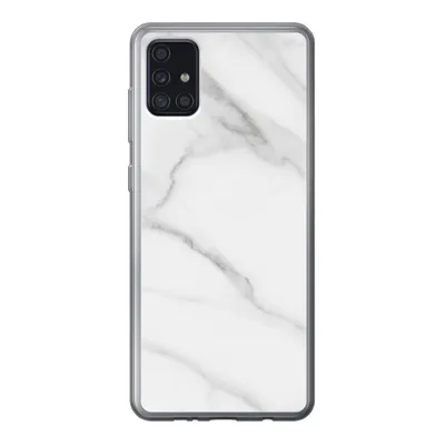 Produktbild von MuchoWow® Handyhülle Schutzhülle Hülle für Samsung Galaxy A52 5G Marmor - Strukturiert - Weiß - Grau - Stein - Marmoroptik Silikon Softcase Handy Hülle - Umschlag
