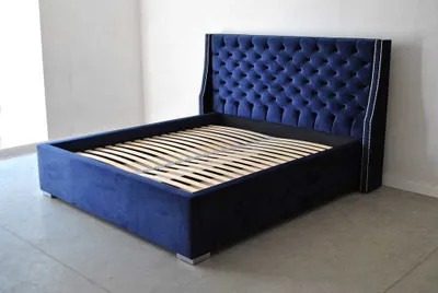 Produktbild von Bett Chesterfield Design Luxus Hotel Betten 180x200cm Schlaf Zimmer Samt