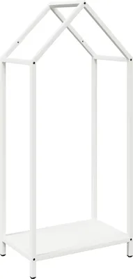 Obrázok produktu pre vidaXL Stojan na palivové drevo biely 40x25x90 cm Oceľ valcovaná za studena