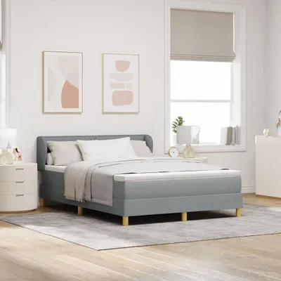 Produktbild von Maison Exclusive - Boxspringbett mit Matratze Hellgrau 160 x 200 cm Stoff
