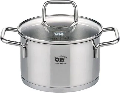 Obrázek produktu pro Indukční hrnec z nerezové oceli, 20 cm, se skleněným víkem