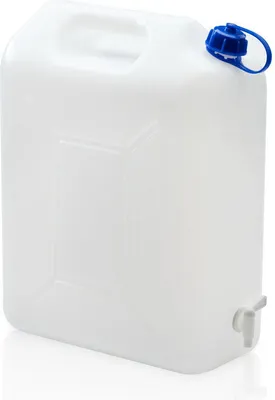 Produktbild von Wasserkanister mit Kunststoffhahn (Kunststoff, 10l, weiß)