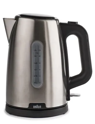 Zdjęcie produktu dla Braun PurShine WK102AI-WK1500BK, 1,7 l, 2200 W, Czarny, Stal nierdzewna, Metal, Wskaźnik poziomu wody, Zabezpieczenie przed przegrzaniem