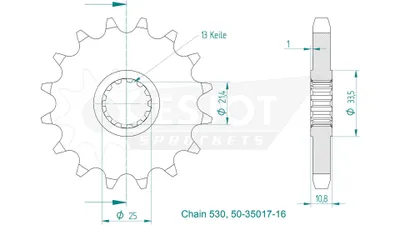 Produktbild von ESJOT Antriebsritzel "35017" 530