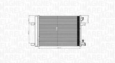 Produktbild von MAGNETI MARELLI 350203769000 Kondensator Klimaanlage Klimakondensator für OPEL ZAFIRA B (A05) +Trockner