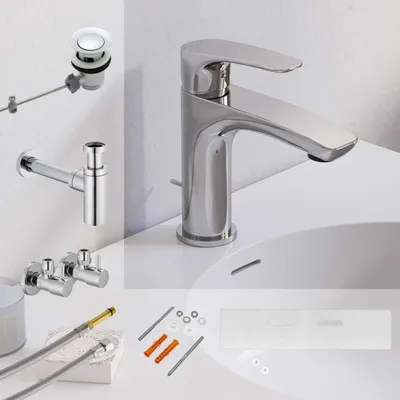 Immagine prodotto di Set di montaggio e accessori XL per lavabo, marca Kronenbach Rivara