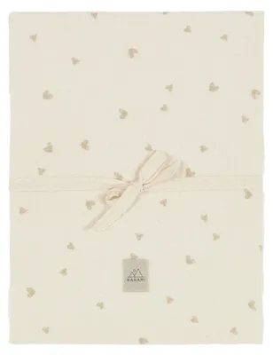 Produktbild von Nanami Babybettlaken - Heart - 120 x 138 cm - Natur
