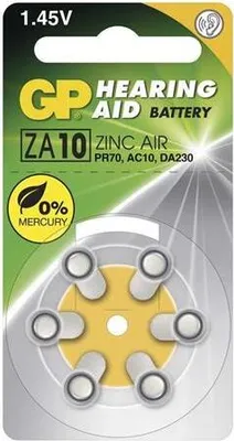 Immagine prodotto di GP ZA10 - Batterie per apparecchi acustici 6 pz