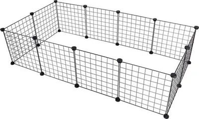 Obrázek produktu pro Vnitřní klec pro psy, kočky a králíky, 145 x 75 x 35 cm, černá, plast a kov