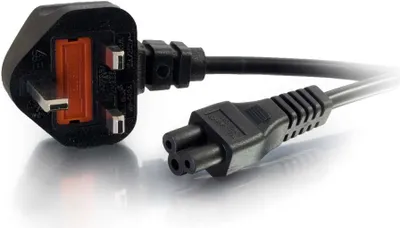 Image de C2G 80601 câble électrique Noir Prise d'alimentation type G Coupleur C5