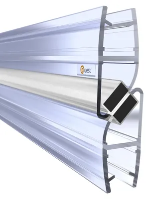 Immagine prodotto di QUEST guarnizione magnetica angolare per doccia 200 cm trasparente, 2 pezzi