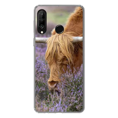 Produktbild von MuchoWow® Handyhülle Schutzhülle Hülle für Huawei P30 Lite Schottischer Highlander - Tiere - Heide Silikon Softcase Handy Hülle - Handyhülle