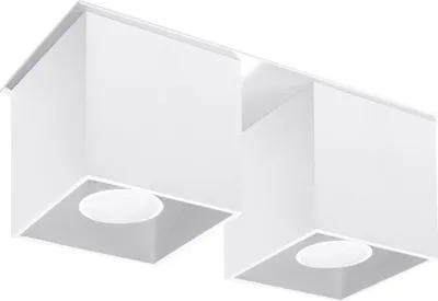 Produktbild von Deckenleuchte QUAD 2 weiß 2xGU10 10W Aluminium 12x11x26cm Sollux Lighting