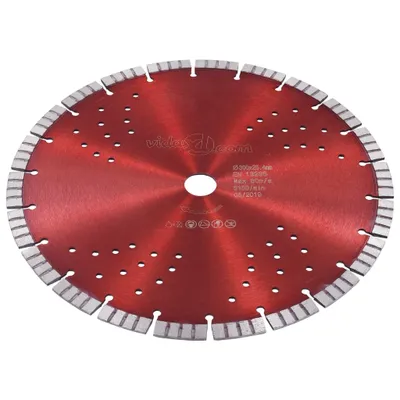 Image de vidaXL Disque diamant avec turbo et trous Acier 300 mm