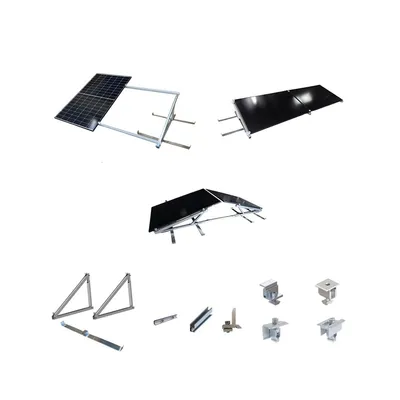 Image de Centrale électrique pour balcon Support Montage vertical Kit complet pour 2 panneaux PV Module solaire Toiture Toiture plate 10-40