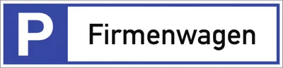 Produktbild von Dreifke® Schild, Parkplatzreservierer Firmenwagen, Alu, 460x110 mm