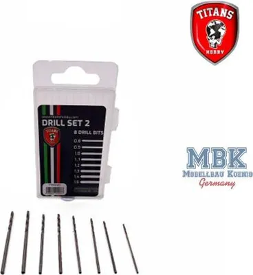 Productafbeelding van TITANS HOBBY TTH040 Set #2 van 8 modelbouwdraaiers (0,8 - 1,5 mm)