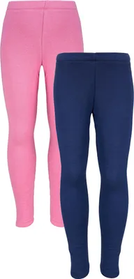 Produktbild von TupTam Mädchen Leggings 2er PACK Winterleggings Thermo Hohe Taille Leggins Gefüttert Fleece, Farbe: 2er Pack Rosa / Dunkelblau, Größe: 104