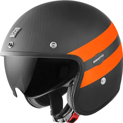 Zdjęcie produktu dla Bogotto V587 Crono Carbon Jethelm, schwarz matt/orange, XS