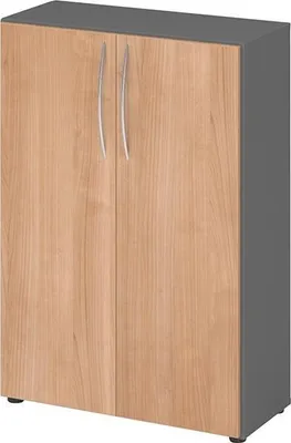 Produktbild von HAMMERBACHER Aktenschrank 4550, V4550/G/N/BM grafit, nussbaum 2 Fachböden 80,0 x 34,6 x 114,4 cm