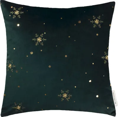Obrázok produktu pre Tom Tailor dekoratívny povlak na vankúš Sparkling Stars tmavozelený 38x38cm