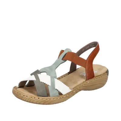 Produktbild von Rieker Damen Sandale gekreuzte Riemen Riemensandale V2779, Größe:40 EU, Farbe:Mehrfarbig