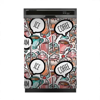 Produktbild von Magnete Dekorative 60x80 cm Küche Magnetmatte Spülmaschine - Milkshake und Cocktail
