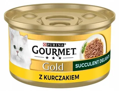 Produktbild von Purina Gourmet Gold mit Huhn 85g Nassfutter für Katzen Succulent Delights