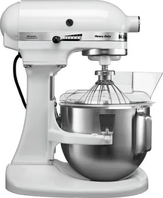 Produktbild von KitchenAid 5KPM5EWH Heavy Duty Küchenmaschine 315W 4,8L Metall-Gehäuse Schüsselheber - weiss