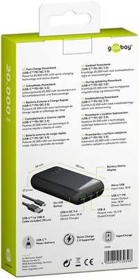 Produktbild von Schnelllade-Powerbank 20.000 mAh mit Power Delivery