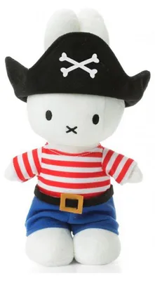 Obrázek produktu pro Miffy plyšová figurka "Pirát" (24 cm) plyšová hračka plyšový králík pirát