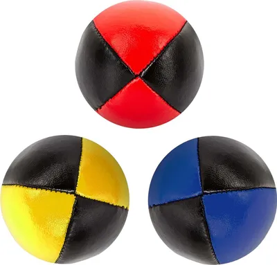 Produktbild von Diabolo jonglierbälle erwachsene - 62 mm Set mit 3 jonglierbälle In vier Farben | jonglierbälle anfänger kinder mit plastikfreier Geschenkverpackung