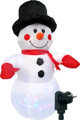 Produktbild von Selbstaufblasender Schneemann mit LED-Beleuchtung 120 cm