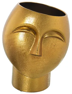Image de Solidchoice - Vases en céramique dorés, dimensions : 28 x 22 x 22 cm