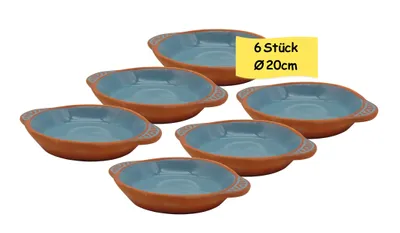 Produktbild von Mediterranes Tapasschalen-Set 6 Stück Ø20 cm – Türkis – Ofenfest & Spülmaschinengeeignet