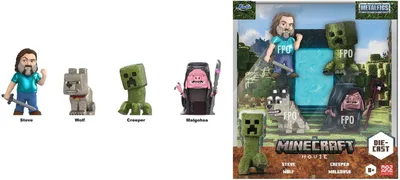 Produktbild von Jada Sammelfigur Minecraft Movie 4-Pack Figuren 9336692314R00