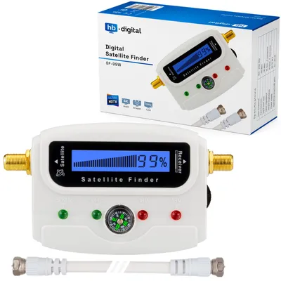 Produktbild von hb-digital Satfinder Digital SF-99 LCD Display Kompass Ton weiss