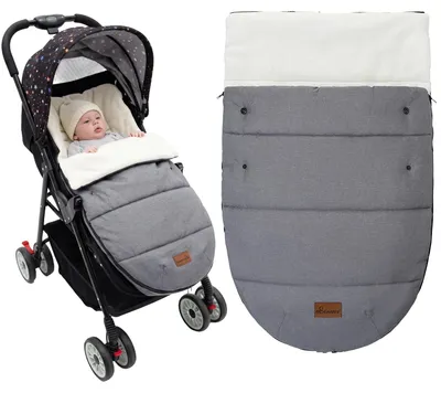 Productafbeelding van Universele Voetenzak Kinderwagen Waterdicht Grijs