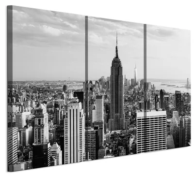 Produktbild von LUMASOUL Wandbilder 3er Set für Wohnzimmer New York 90x60 cm3-teiliges Leinwandbild für Schlafzimmer Flur Büro und Küche