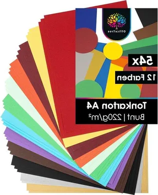 Image de Carton A4, 220 g, papier coloré, 10 couleurs, carton coloré, Kniffler, création