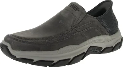 A single Skechers men's slip-on shoe is shown against a white background.