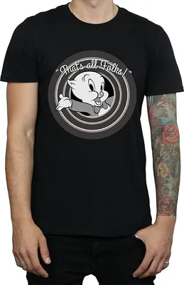 Obrázek produktu pro Looney Tunes - pánské tričko "That's All Folks" BI1502 (XL) (černá)