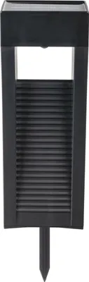 Produktbild von Näve Leuchten LED Solarleuchte PULHEIM mit Diode LED Solarleuchte PULHEIM mit Diode 2er-Set Solar-/Dekoleuchte "PULHEIM" H: 22cm, Lampe für den Außenbereich im Modern-Style, aus Kunststoff in schwarz, 8 x 5,2 x 33,2 cm, mit Diode – mit Schiebeschalter