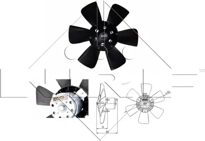 Produktbild von NRF 47390 Lüfter Motorkühlung Kühlerlüfter für VW GOLF II (19E, 1G1) Wasserkühler
