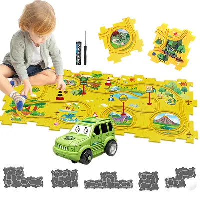 Zdjęcie produktu dla Tor wyścigowy - Tor samochodowy - 8 elementów - Zabawka edukacyjna