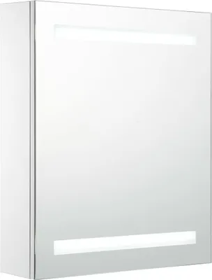 Zdjęcie produktu dla Szafka łazienkowa z lustrem i LED, 50 x 13,5 x 60 cm