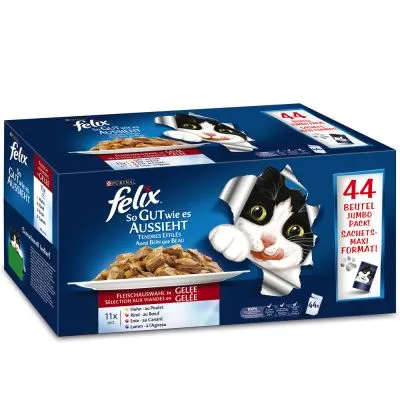 Produktbild von Felix Katzenfutter - So Gut wie es Aussieht   Fleisch - 44 x 100g