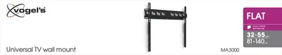 Produktbild von Vogel's MA3000 165,1 cm (65") Schwarz