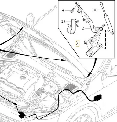 Produktbild von VOLVO S90 V90 XC90 II Motorhaubenscharnierschraube M8x16 OE 31109122